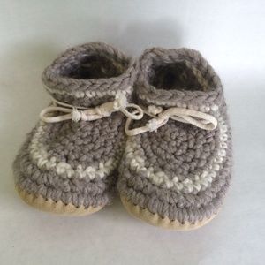 Handmade Crochet Mukluk Slippers Brand New